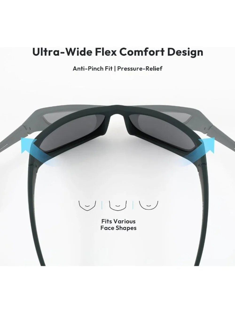 Polarized UV400 Sunglasses for Men & Women - Sport Wrap Around Shades for